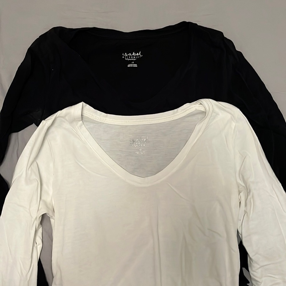 Set of 2 XS long sleeve maternity tees